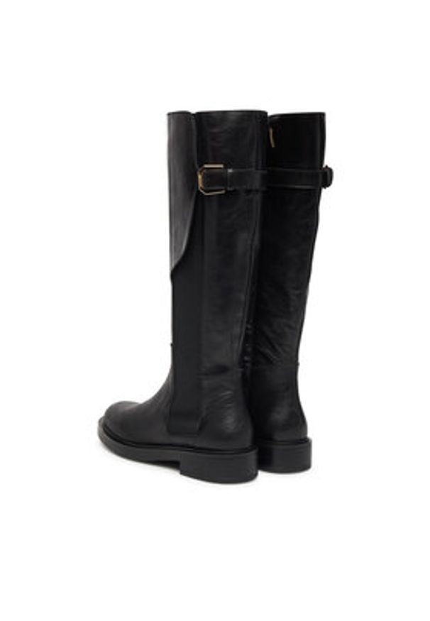 Pollini Kozaki SA26093G0NTK0000 Czarny. Kolor: czarny. Materiał: skóra