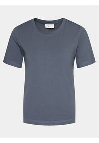 Gina Tricot T-Shirt Basic 17937 Niebieski Regular Fit. Kolor: niebieski. Materiał: bawełna #7