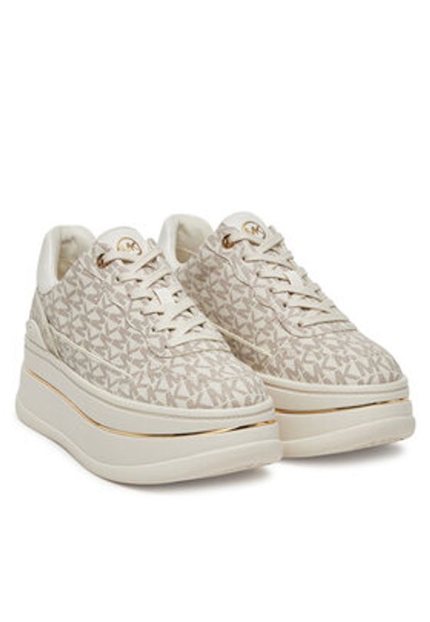 MICHAEL Michael Kors Sneakersy 43S5HYFS2B Écru. Materiał: skóra