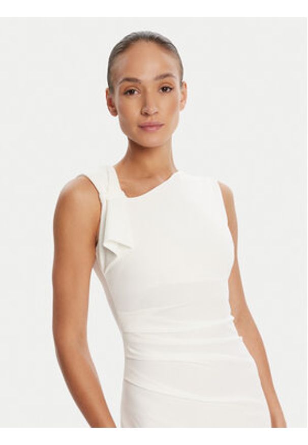 Rinascimento Sukienka koktajlowa CFC0125330003 Biały Slim Fit. Kolor: biały. Materiał: syntetyk. Styl: wizytowy