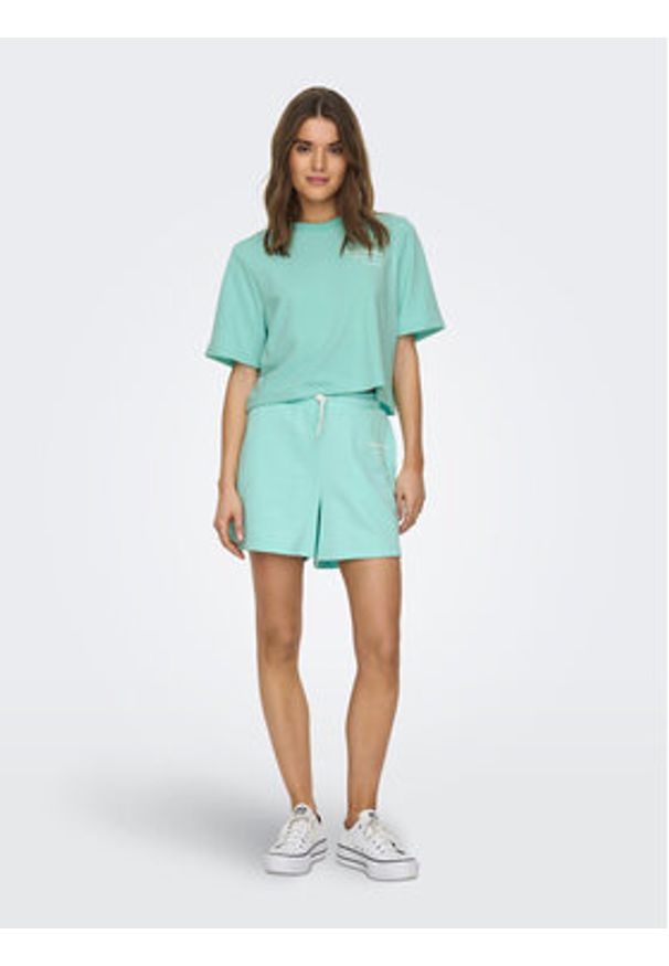 only - ONLY Szorty sportowe 15293692 Zielony Regular Fit. Kolor: zielony. Materiał: bawełna