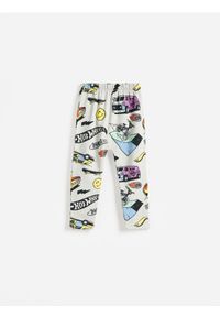 Reserved - Bawełniane legginsy Hot Wheels - jasnoszary. Kolor: szary. Materiał: bawełna #1