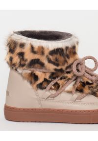 Inuikii - INUIKII - Śniegowce Rabbit Jaguar Wild. Kolor: brązowy. Materiał: guma, materiał, futro, jeans. Szerokość cholewki: normalna. Wzór: aplikacja. Sezon: zima