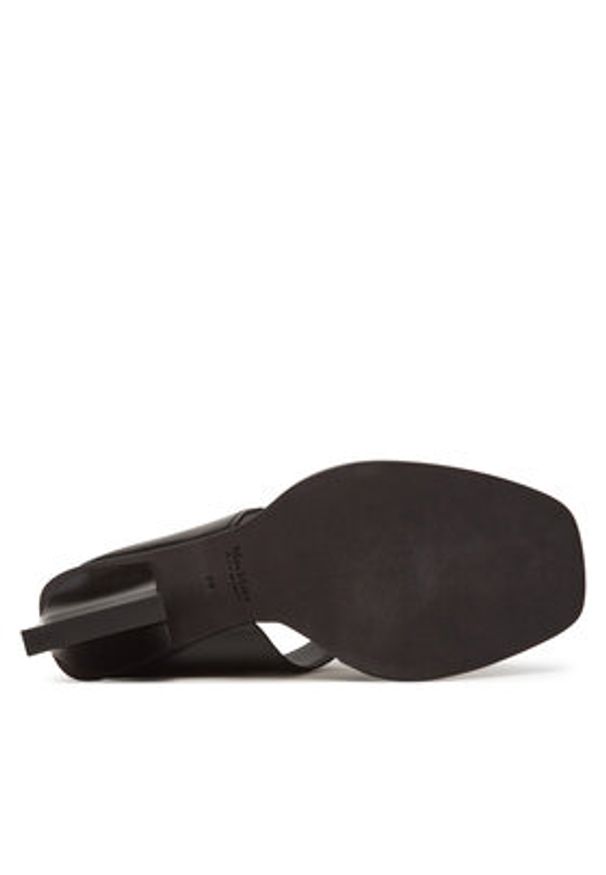 Max Mara Klapki Doublewedge 2514521112600 Czarny. Kolor: czarny. Materiał: skóra