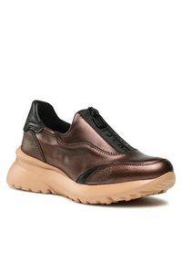 Hispanitas Sneakersy Polinesia HI233032 Brązowy. Kolor: brązowy. Materiał: skóra