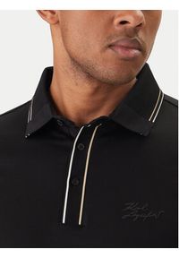 Karl Lagerfeld - KARL LAGERFELD Polo 745002 562200 Czarny Regular Fit. Typ kołnierza: polo. Kolor: czarny. Materiał: bawełna #2