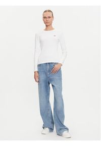 Levi's® Bluzka Essential Housemark 000KL-0000 Biały Regular Fit. Kolor: biały. Materiał: bawełna #3