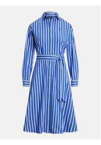 Polo Ralph Lauren Sukienka koszulowa 211891428004 Niebieski Regular Fit. Typ kołnierza: polo. Kolor: niebieski. Materiał: bawełna. Typ sukienki: koszulowe #5