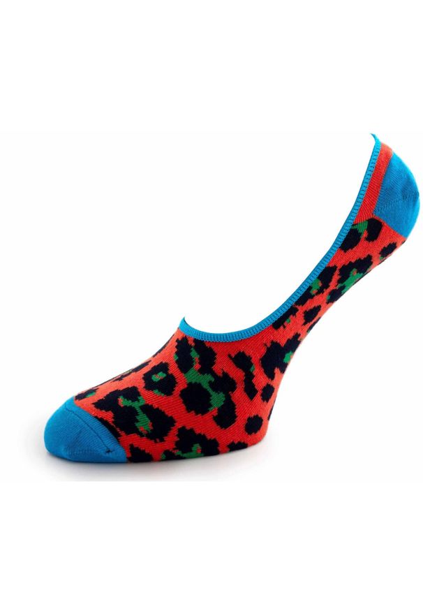 Happy-Socks - Wygodne Skarpetki Lamparta 41-46 z Eleganckiej Bawełny. Kolor: wielokolorowy. Materiał: bawełna. Wzór: nadruk
