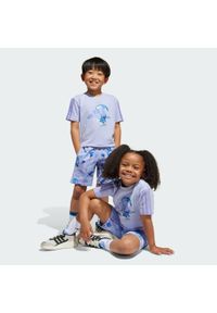 Zestaw Adidas Disney Lilo & Stitch T-Shirt. Kolor: fioletowy, różowy, wielokolorowy. Wzór: motyw z bajki