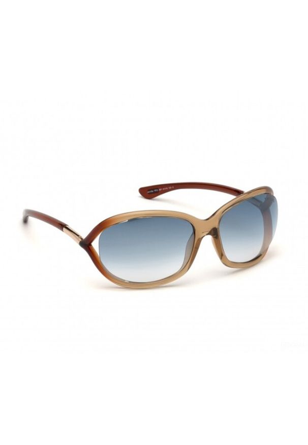 Tom Ford - TOM FORD - Okulary przeciwsłoneczne Jennifer. Kolor: brązowy. Materiał: materiał