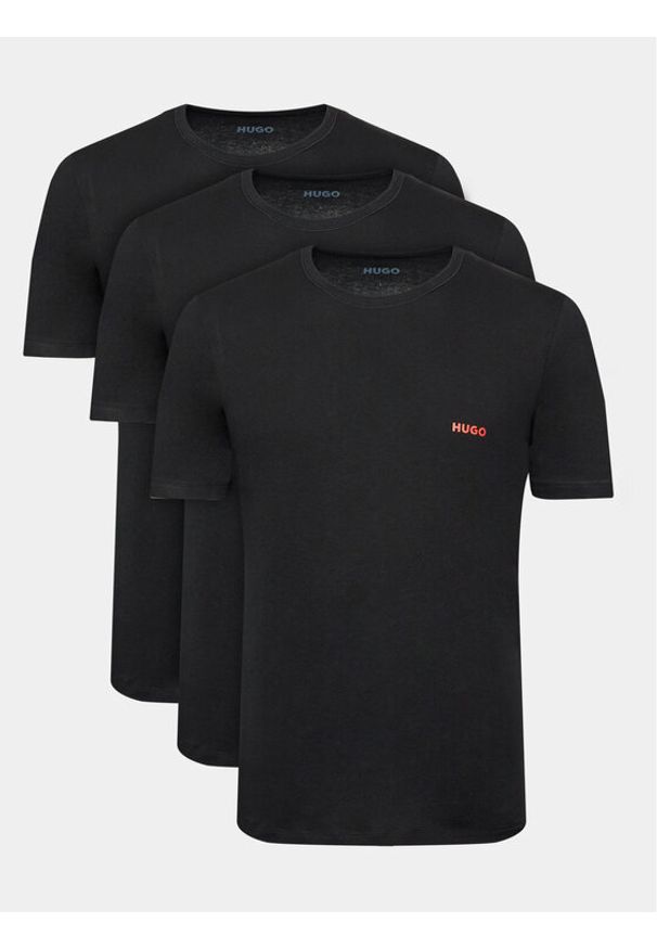 Hugo Komplet 3 t-shirtów 50493972 Czarny Regular Fit. Kolor: czarny
