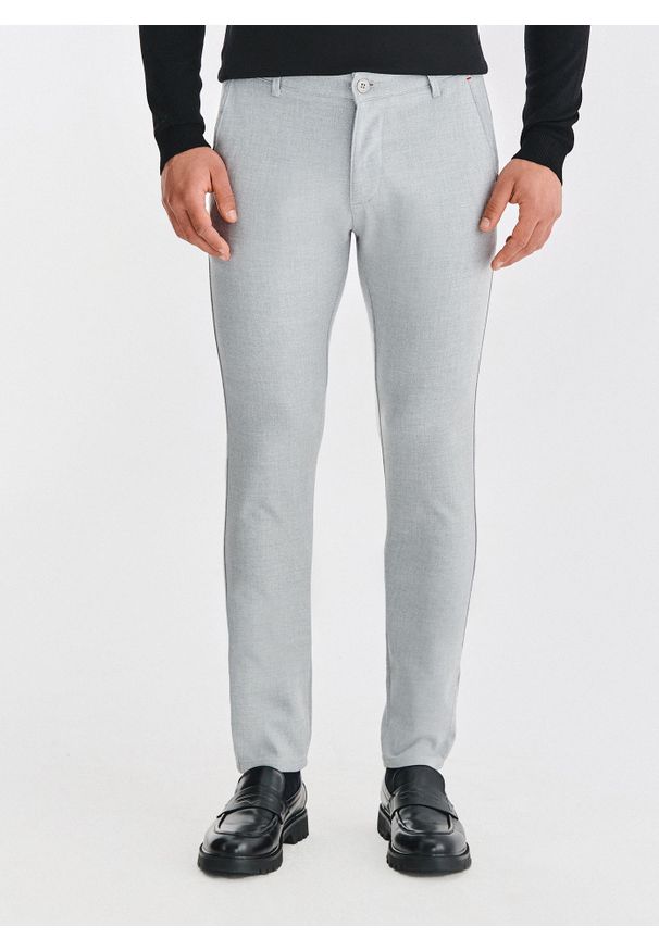 Pako Lorente - PAKO LORENTE - Szare spodnie męskie. Kolor: szary. Materiał: poliester, elastan, wiskoza. Wzór: gładki. Sezon: zima, jesień. Styl: klasyczny