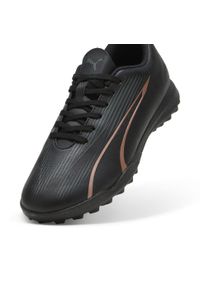 Buty do piłki nożnej dla dzieci Puma Ultra Play TT. Kolor: czarny. Materiał: syntetyk. Szerokość cholewki: normalna. Wzór: aplikacja