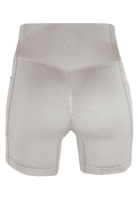 BESHAPED - Szorty fitness damskie Beshaped Lift Me Up z kieszeniami. Kolor: szary. Materiał: nylon. Sport: fitness