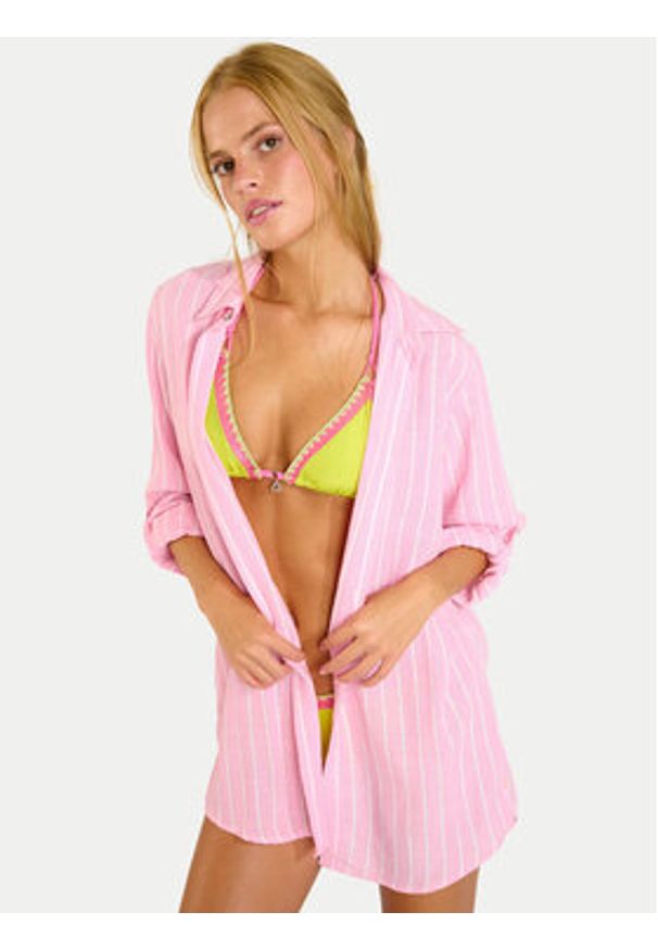 Banana Moon Koszula Garel Galeana MVD33 Różowy Regular Fit. Kolor: różowy. Materiał: syntetyk