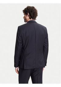 BOSS Garnitur H-Huge 50546121 Granatowy Slim Fit. Kolor: niebieski. Materiał: wełna #7