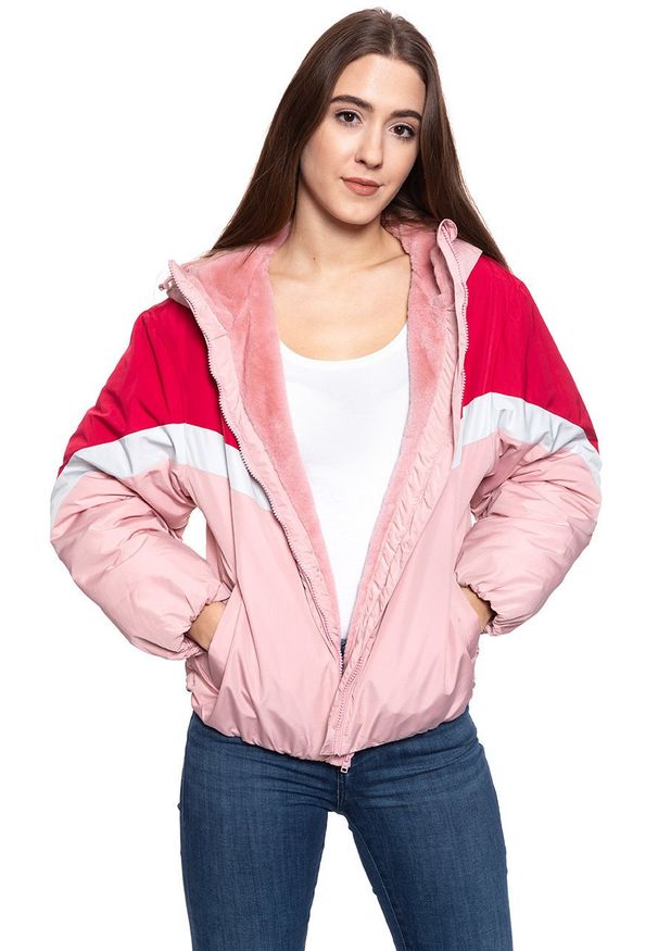 Wrangler - DAMSKA KURTKA WRANGLER COLOUR BLOCK JACKET BRIDAL ROSE W4N9WBP01 112129167