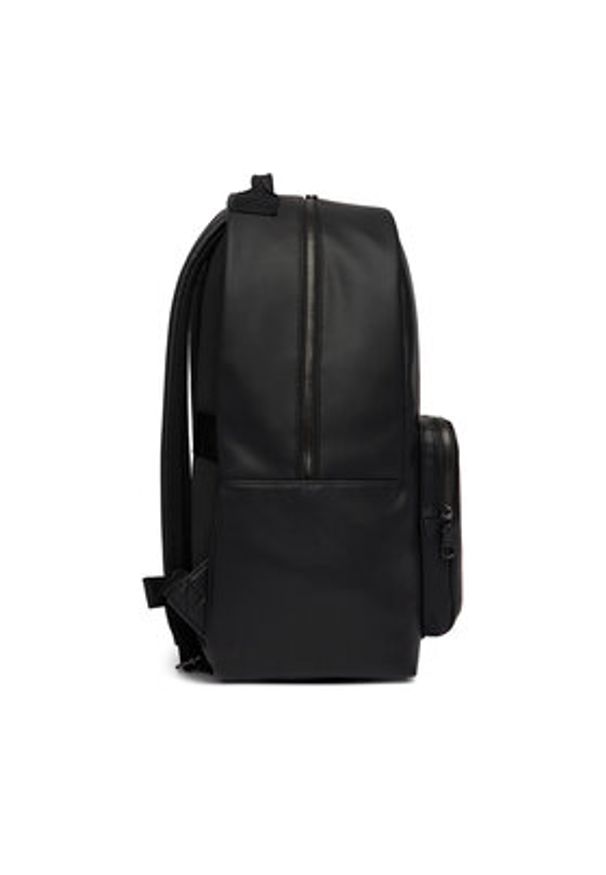 Calvin Klein Plecak Bold Ck Round Backpack LV04D3246G Czarny. Kolor: czarny. Materiał: skóra
