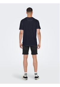 Only & Sons T-Shirt 22025286 Granatowy Regular Fit. Kolor: niebieski. Materiał: bawełna