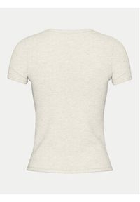 Pieces T-Shirt May 17154483 Szary Slim Fit. Kolor: szary. Materiał: bawełna #6