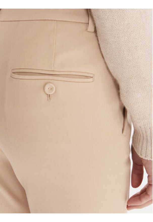 Weekend Max Mara Spodnie materiałowe Vite 2415131031 Beżowy Regular Fit. Kolor: beżowy. Materiał: bawełna