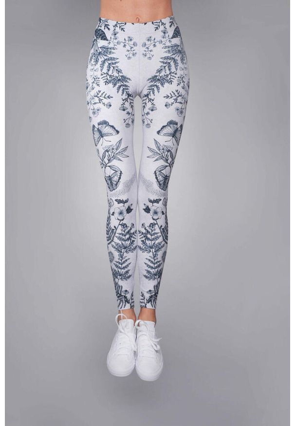 Legginsy sportowe damskie DEEP TRIP Botanic. Kolor: szary