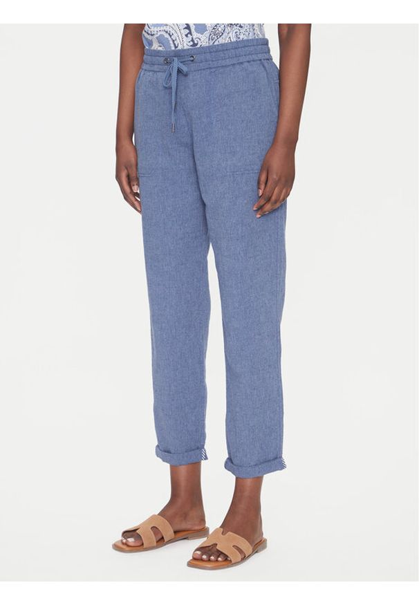 Olsen Spodnie materiałowe 14002404 Niebieski Regular Fit. Kolor: niebieski. Materiał: bawełna