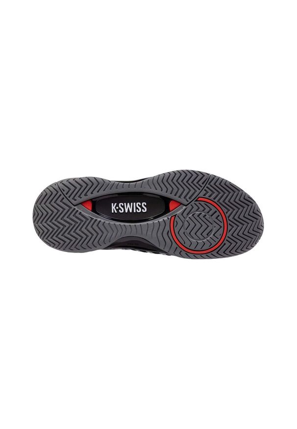 Buty do chodzenia męskie K-Swiss Hypercourt Supreme 2. Zapięcie: sznurówki. Kolor: czarny. Materiał: tkanina, materiał, syntetyk. Szerokość cholewki: normalna. Sport: turystyka piesza