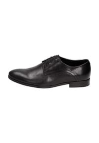 Nik - POLSKIE Czarne markowe pantofle męskie NIK 593. Kolor: czarny. Materiał: skóra #1