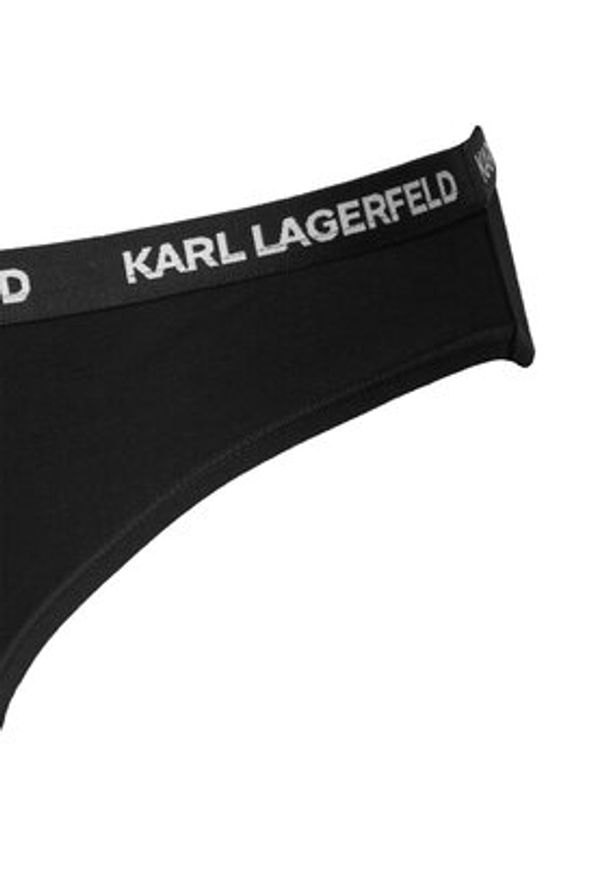 Karl Lagerfeld - KARL LAGERFELD Komplet stringów B1W47031 Czarny. Kolor: czarny. Materiał: bawełna