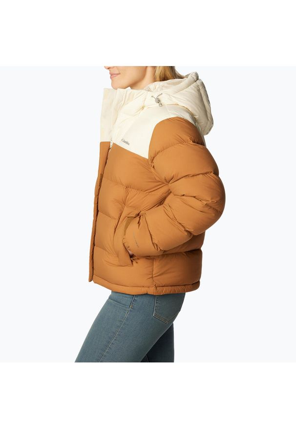 columbia - Kurtka puchowa damska Columbia Bulo Point II Down Jacket. Kolor: brązowy. Materiał: puch. Sport: turystyka piesza