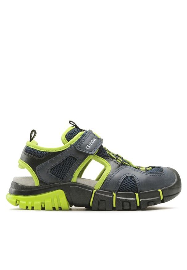 Geox Sandały J Sandal Dynomix Boy J35GHA014MEC0749 S Granatowy. Kolor: niebieski