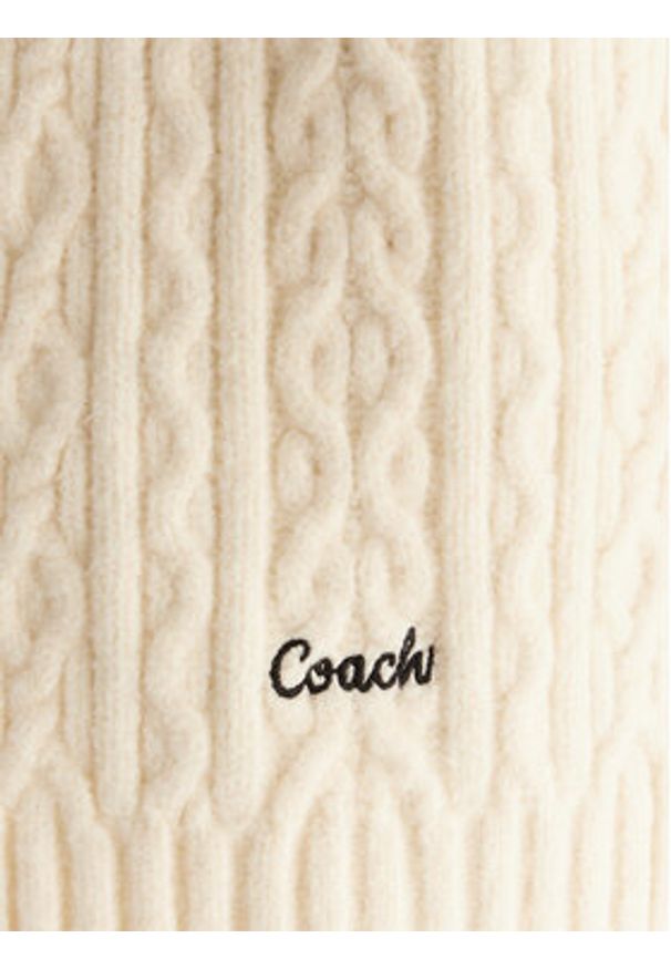 Coach Szalik CCL89 Écru. Kolor: kremowy. Materiał: poliester