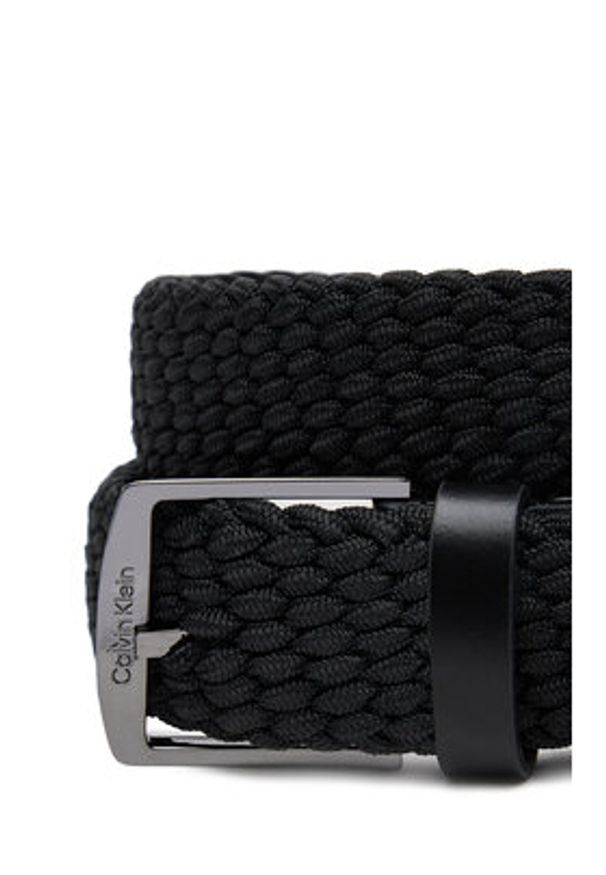 Calvin Klein Pasek Męski Ck Casual Elastic Braided 35Mm K50K512839 Czarny. Kolor: czarny. Materiał: materiał. Styl: casual