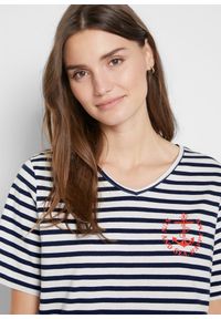 bonprix - T-shirt z czystej bawełny organicznej. Kolor: biały. Materiał: bawełna. Wzór: nadruk #2