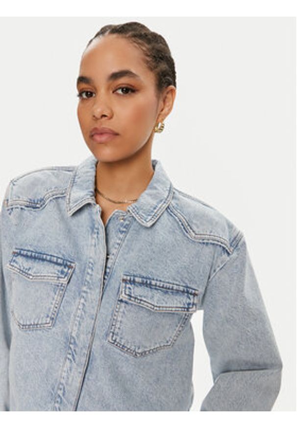 GESTUZ - Gestuz Koszula jeansowa Kaily 10909063 Niebieski Oversize. Kolor: niebieski. Materiał: bawełna