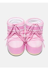 Śniegowce damskie Moon Boot ICON LOW NYLON. Kolor: różowy. Materiał: nylon #3