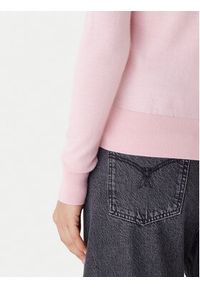 Calvin Klein Sweter LV044D370G Różowy Regular Fit. Kolor: różowy. Materiał: syntetyk