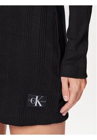 Calvin Klein Jeans Sukienka koszulowa J20J221644 Czarny Slim Fit. Kolor: czarny. Materiał: bawełna. Typ sukienki: koszulowe #4