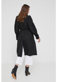 Answear Lab płaszcz damski kolor czarny przejściowy dwurzędowy. Kolor: czarny. Styl: wakacyjny #7