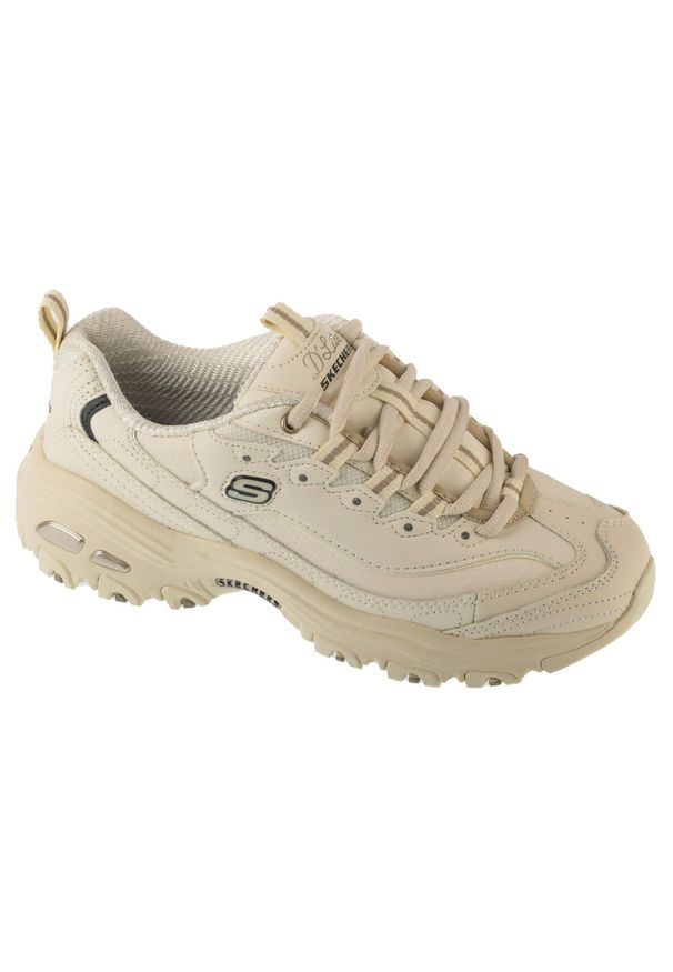 skechers - Buty sportowe Sneakersy damskie, D'Lites - Fresh Start. Kolor: biały. Sport: turystyka piesza