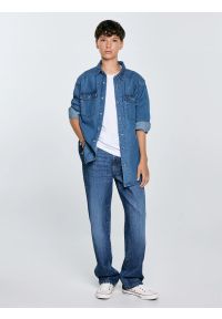 Big-Star - Jeansy chłopięce loose granatowe Zacky 586. Okazja: na co dzień. Stan: podwyższony. Kolor: niebieski. Materiał: jeans. Styl: vintage, casual, klasyczny