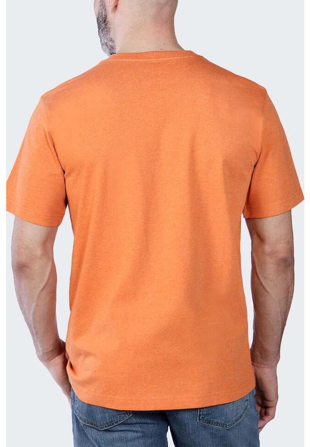 Koszulka sportowa męska T-shirt Carhartt Heavyweight Pocket K87. Kolor: żółty, pomarańczowy, wielokolorowy