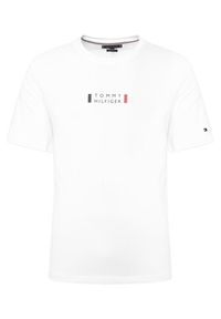 TOMMY HILFIGER - Tommy Hilfiger T-Shirt Brand Love MW0MW41453 Biały Regular Fit. Kolor: biały. Materiał: bawełna #8