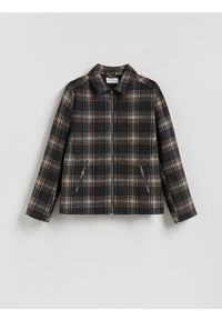 Reserved - Koszula comfort fit z dodatkiem wełny - brązowy. Kolor: brązowy. Materiał: wełna #1