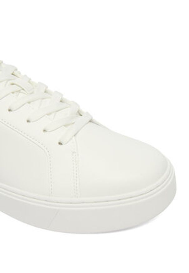 Calvin Klein Sneakersy Classic Cupsole Laceup Lth YM0YM01435 Biały. Kolor: biały. Materiał: skóra