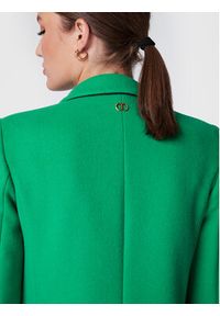 TwinSet - TWINSET Płaszcz wełniany 222TP2060 Zielony Regular Fit. Kolor: zielony. Materiał: wełna #6
