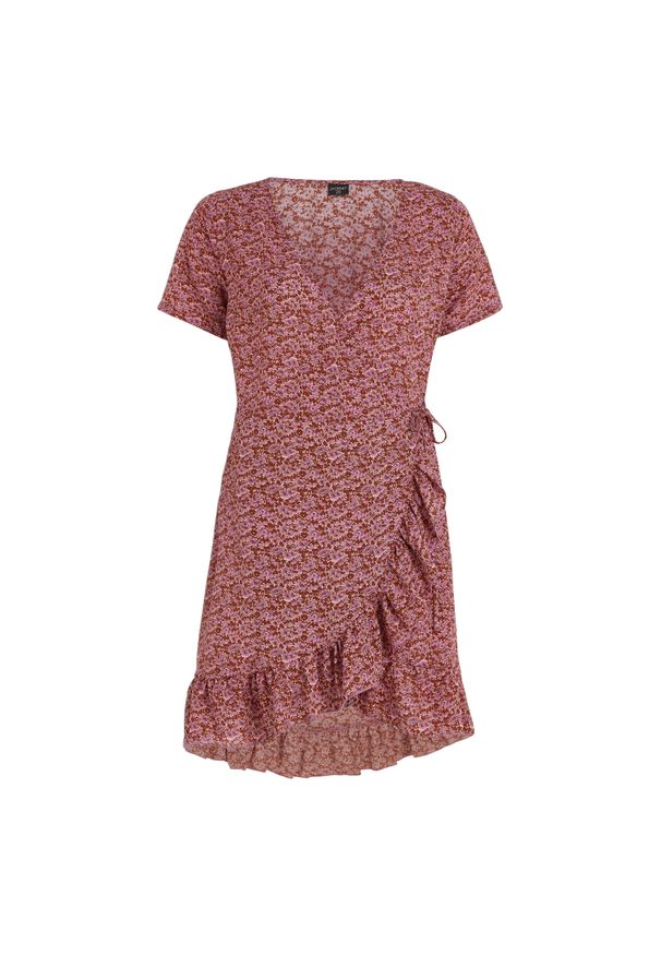 Sukienka damska Protest Prtsky 23. Kolor: wielokolorowy, fioletowy, różowy. Wzór: nadruk. Sezon: lato. Typ sukienki: sportowe. Styl: sportowy. Długość: mini