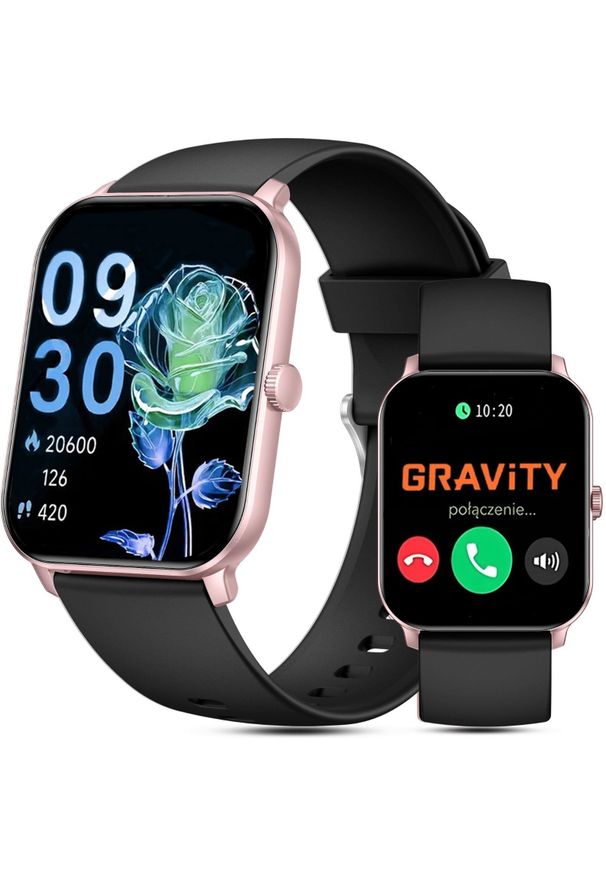 Smartwatch Gravity SMARTWATCH damski Gravity GT36-3 PG/BK PROF. Rodzaj zegarka: smartwatch